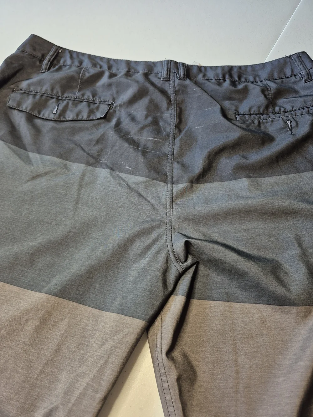 Rip Curl Men's Charcoal and Gray Striped Hybrid Shorts 3886/1
